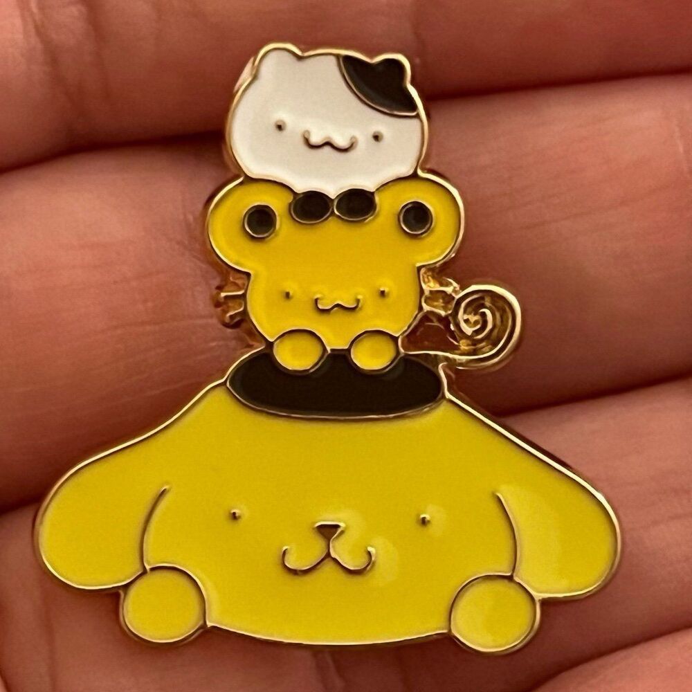 Yellow Bears Tower Chibi Kawaii Enamel Pin